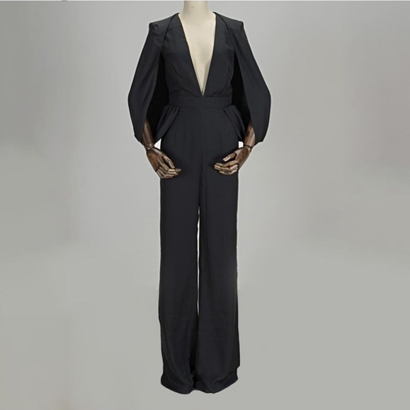 Black cape jumpsuit - Picture 3 of 4